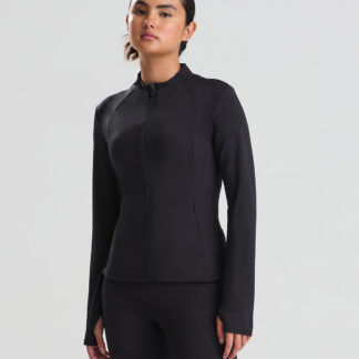 Women’s recycled tech-zip jacket in Jet Black - North Print Workwear