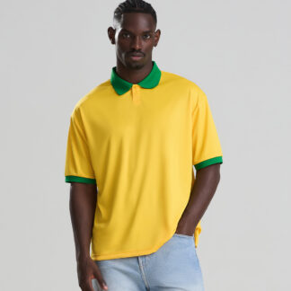 Retro sports jersey in Dark Royal/White - North Print Workwear