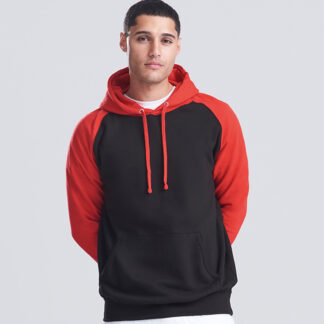 Baseball hoodie in Charcoal/Jet Black - North Print Workwear