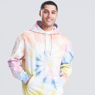 Tie dye hoodie in Blue Cloud - North Print Workwear