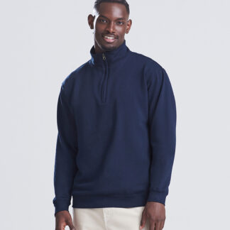 Sophomore ¼ zip sweatshirt in Burgundy - North Print Workwear