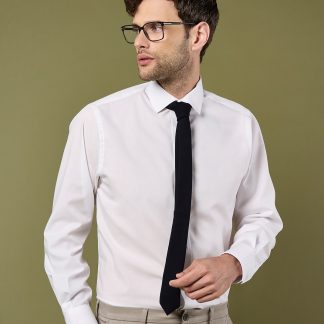 Tailored business shirt long-sleeved (tailored fit) in Black - North Print Workwear