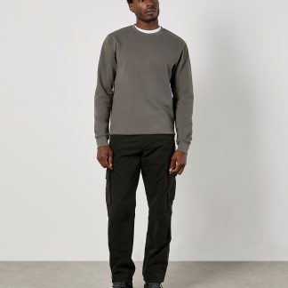 Regular fit piqué sweatshirt in Black - North Print Workwear