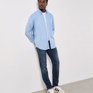 Workplace Oxford shirt long-sleeved (classic fit) in Black - North Print Workwear