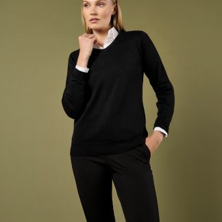 Women's Arundel sweater long sleeve (classic fit) in Black - North Print Workwear