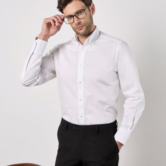 City business shirt long-sleeved (tailored fit) in Black - North Print Workwear