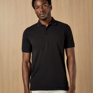 Klassic heavyweight polo superwash® 60°C (slim fit) in Black - North Print Workwear