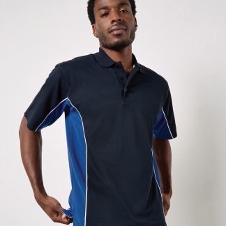 Track polo (classic fit) in Black/Gold/White* - North Print Workwear