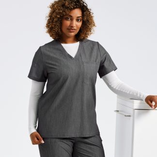 Women’s Limitless Onna-stretch tunic in Black - North Print Workwear
