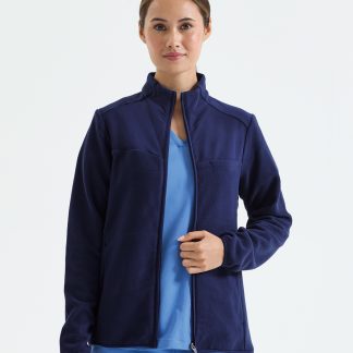 'Agility' women's panelled fleece jacket in Black - North Print Workwear