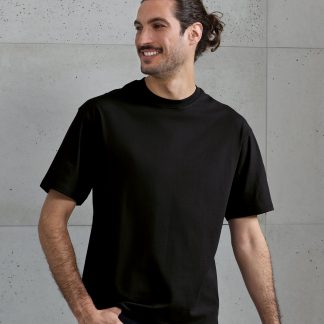 ‘Utility 2.0’ oversized t-shirt in Black/White Stripe - North Print Workwear