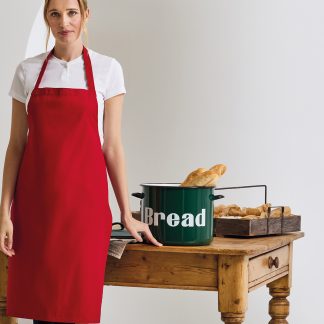 100% Organic Cotton Bib Apron in Apple - North Print Workwear