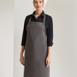 Recycled Polyester & Organic Cotton Apron in Black - North Print Workwear