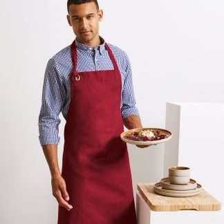 Calibre heavy cotton canvas bib apron in Black - North Print Workwear