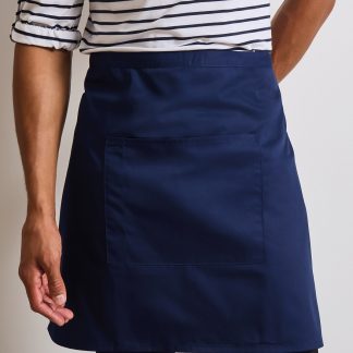 ‘Colours collection’ mid-length pocket apron in Black - North Print Workwear