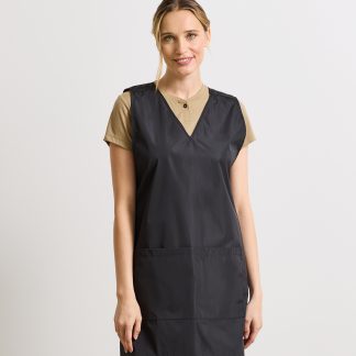 Waterproof wrap around tunic in Black - North Print Workwear