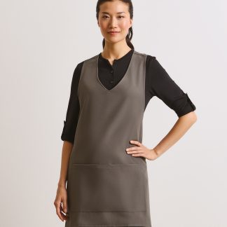Wrap-around tunic in Black - North Print Workwear