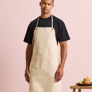 ‘Artisan’s choice’ double-pocket canvas apron in Black - North Print Workwear