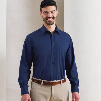 Long sleeve poplin shirt in Black* - North Print Workwear