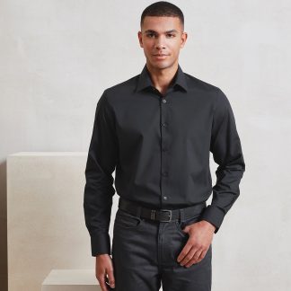 Long sleeve ‘Recyclight’ poplin shirt in Black - North Print Workwear