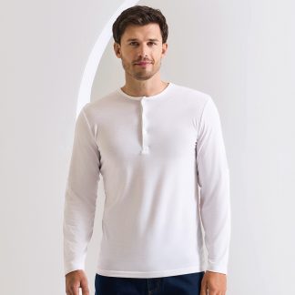 Long John roll-sleeve tee in Black - North Print Workwear