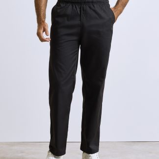 Essential chef's trousers in Black* - North Print Workwear