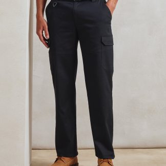 Stretchchecker work cargo trousers in Black - North Print Workwear