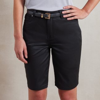 Women’s performance chino shorts in Black - North Print Workwear