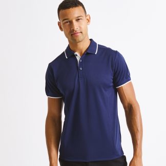 Contrast Coolchecker® polo in Black/Lime - North Print Workwear