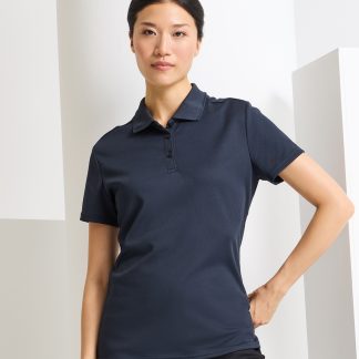 Women’s Spun Dyed Recycled Polo Shirt in Black - North Print Workwear