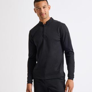 Essential Coolchecker® long sleeve chef’s shirt in Black - North Print Workwear
