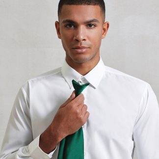 'Colours' satin clip tie in Aubergine - North Print Workwear