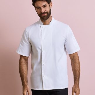 Chef's essential short sleeve jacket in Black - North Print Workwear