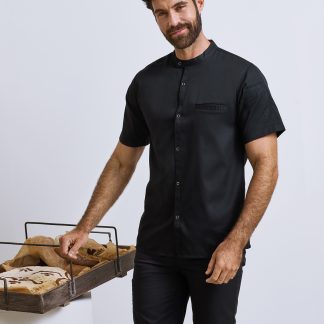 Chef's 'Recyclight' Short Sleeve Shirt in Black - North Print Workwear