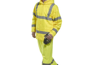 Hi-vis rain jacket (H440) in Yellow - North Print Workwear