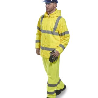 Hi-vis rain jacket (H440) in Yellow - North Print Workwear