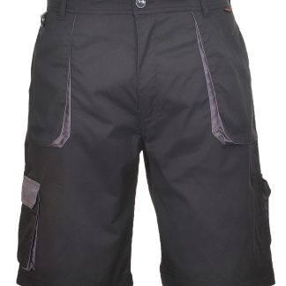 Portwest Texo contrast shorts (TX14) in Black/Grey - North Print Workwear