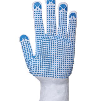 Nylon polka dot glove (A110) in Blue/White - North Print Workwear