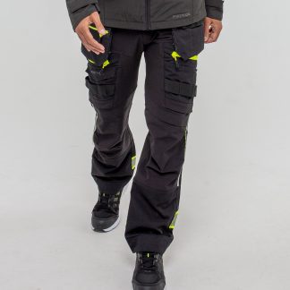 DX440 Detachable holster pocket trouser (DX440) slim fit in Black - North Print Workwear