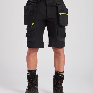 DX4 Detachable holster pocket shorts (DX444) in Black - North Print Workwear