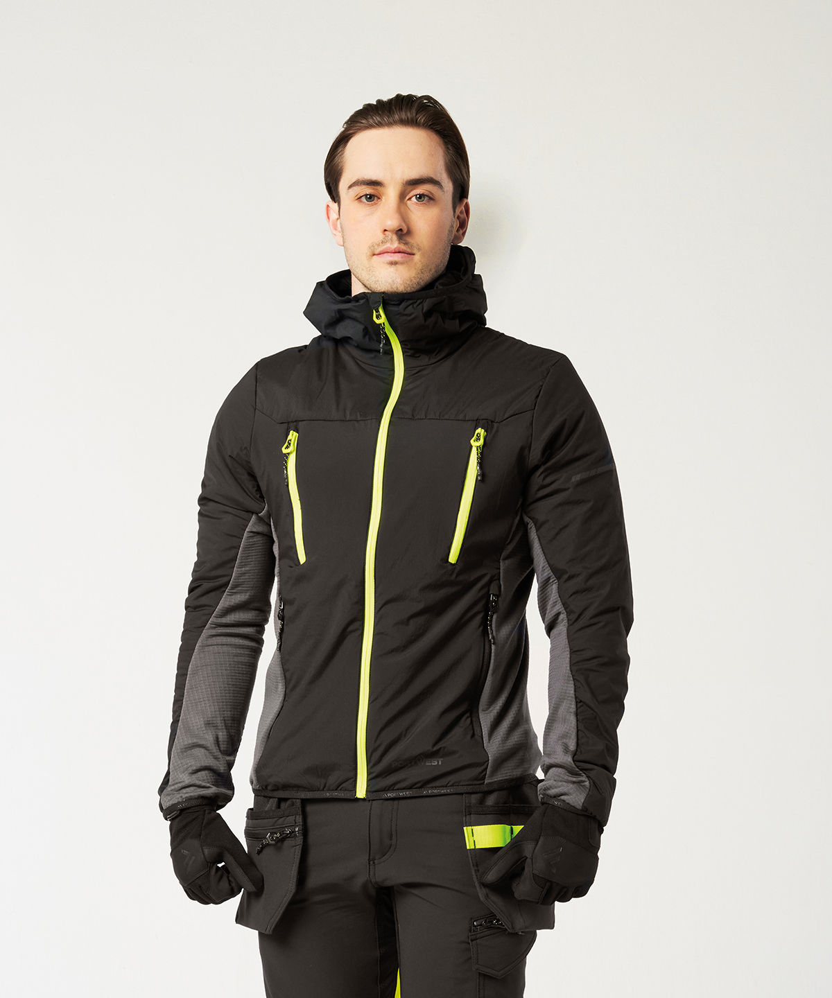 EV4 Insulated hybrid jacket (EV470) in Black - North Print Workwear