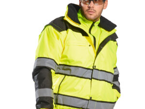 Hi-vis classic bomber jacket (C466) in Orange/Black - North Print Workwear