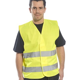 Hi-vis two-band vest (C474) in Orange - North Print Workwear