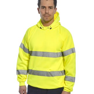 Hi-vis hooded sweatshirt (B304) in Orange - North Print Workwear