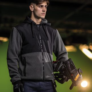 KX3 Borg fleece (KX371) in Black/Grey - North Print Workwear