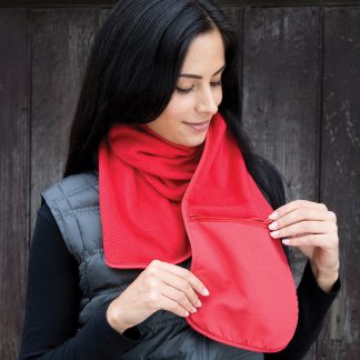 Polartherm™ fleece scarf with zip pocket in Black - North Print Workwear