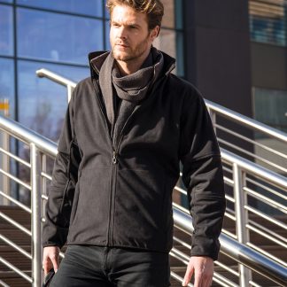 Osaka combed pile softshell jacket in Black - North Print Workwear