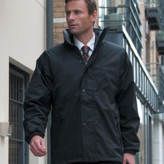 Recycled StormDri 6000 coat in Black/Grey - North Print Workwear