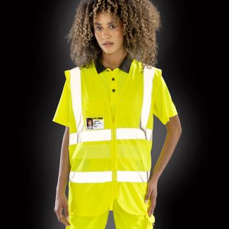 Core zip ID safety tabard in Orange - North Print Workwear