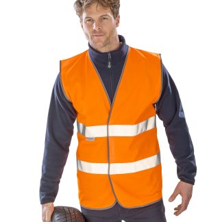 Motorist safety vest in Fluorescent Orange - North Print Workwear
